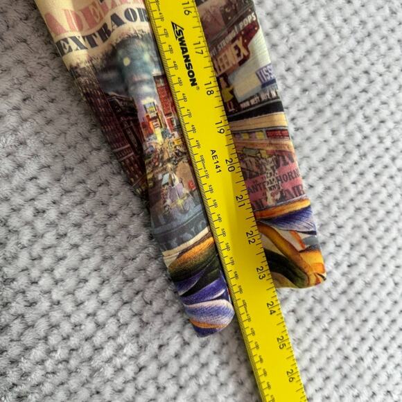 VTG Impulse California Jacket Women M Yellow Cityscape Button Front Long Sleeve - Picture 10 of 12